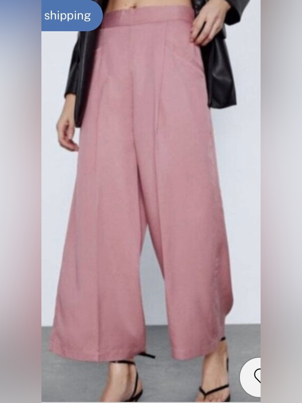Zara Wide Leg Pants Pink Medium EUC